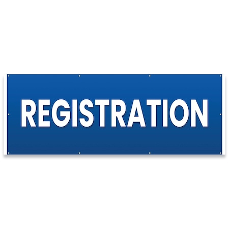 Registration Banner Concession Stand Food Truck Single Sided